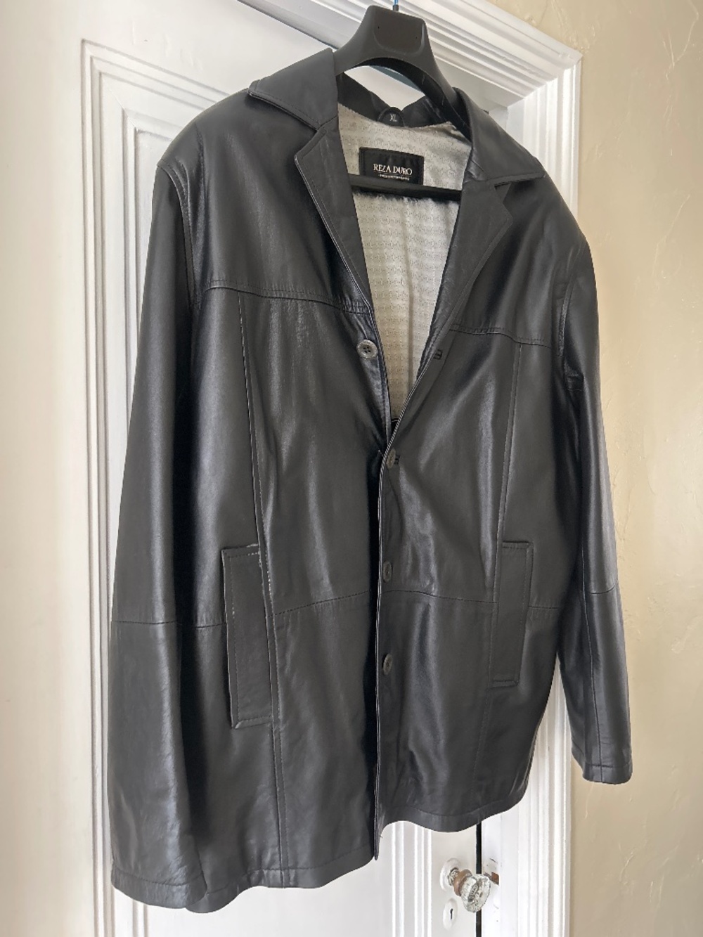 Reza Duro Italian Leather Men’s Jacket, XL
